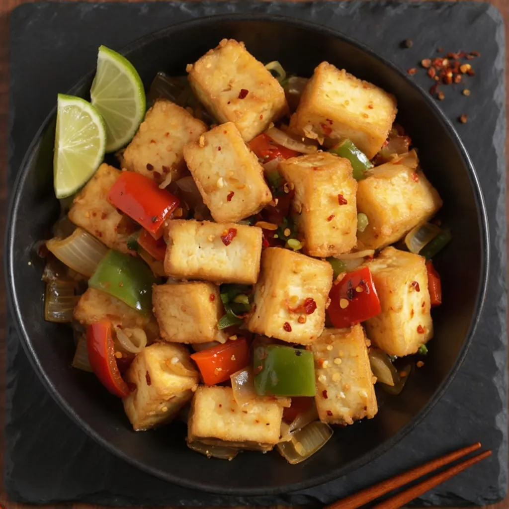 Deep Fried Spicy & Chilli Tofu 椒鹽豆腐
