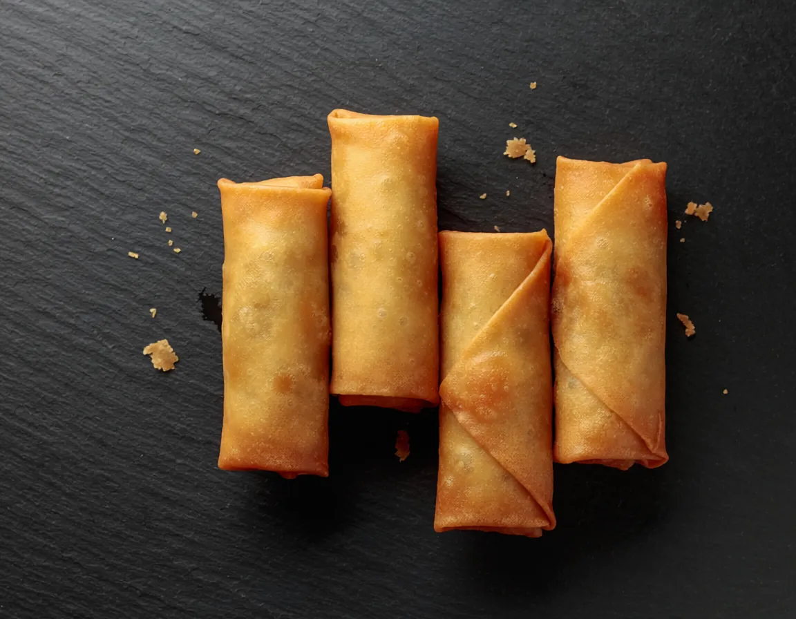 Vegetable Crispy Spring Rolls (4) 齊菜春卷(4)