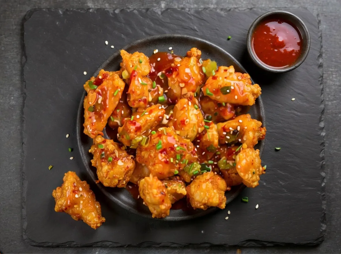 Crispy Chicken with Sweet and Hot Chilli Sauce 酸辣雞