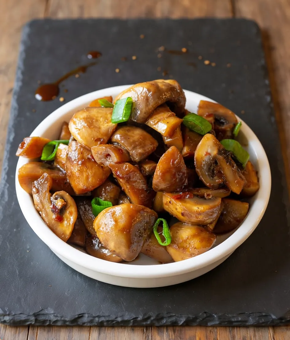 Stir Fried Mushrooms in Garlic Sauce 蒜汁蘑菇