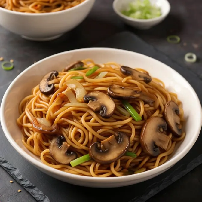 Mushroom Chow Mein 蘑菇炒麵
