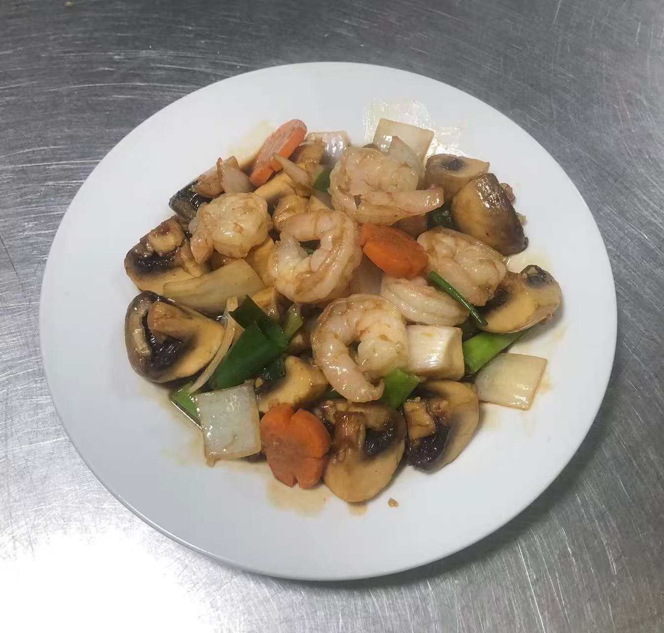 King Prawns with Mushrooms 蘑菇大蝦