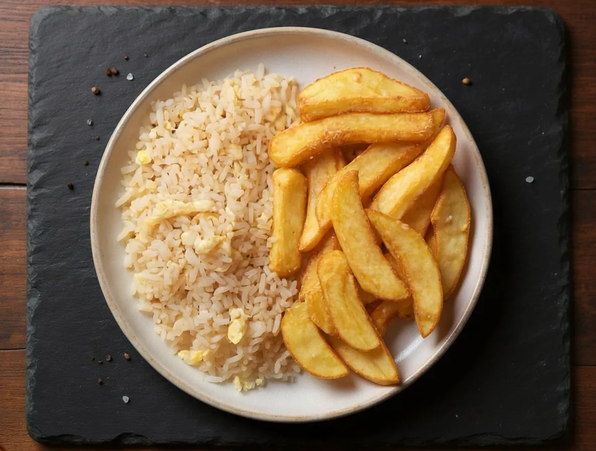 Half Fried Rice Half Chips 半炒飯半條