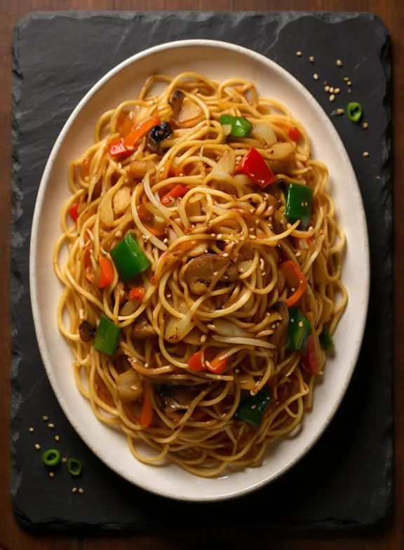 Mixed Vegetables Chow Mein 雜菜炒麵